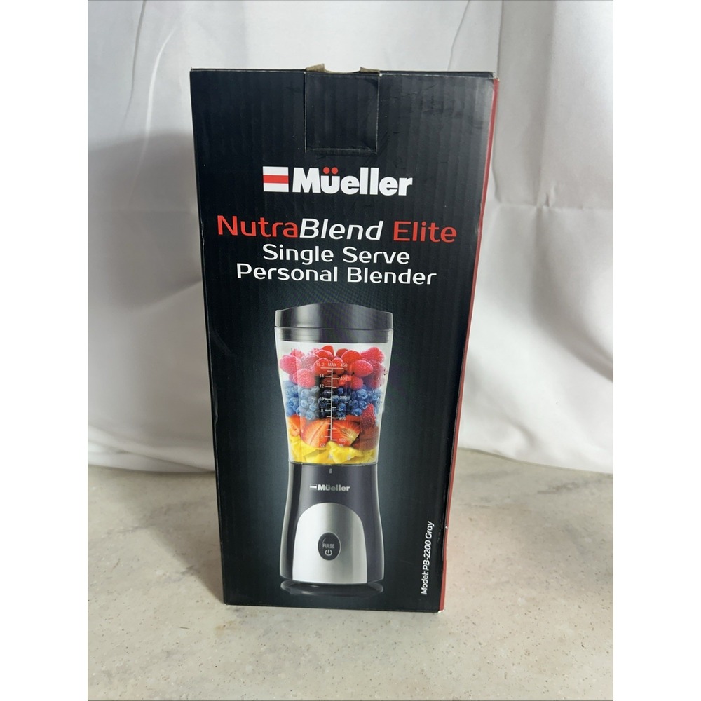 Mueller NutraBlend Elite Single Serve Personal Blender PB-2200 Turquoise NEW3904